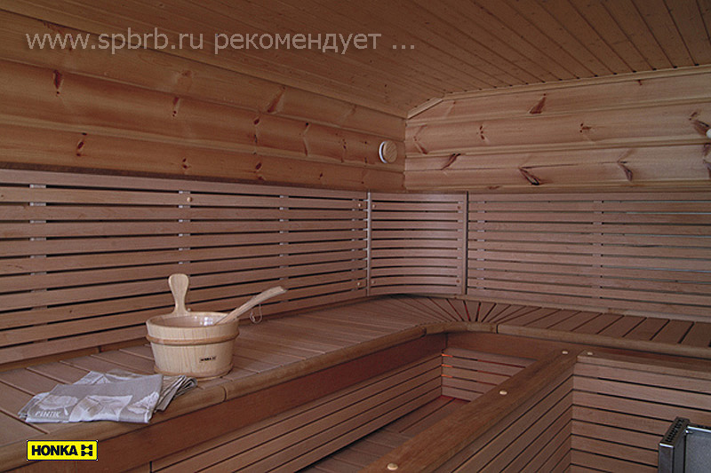 Интерьер деревянной бани, фото 39 