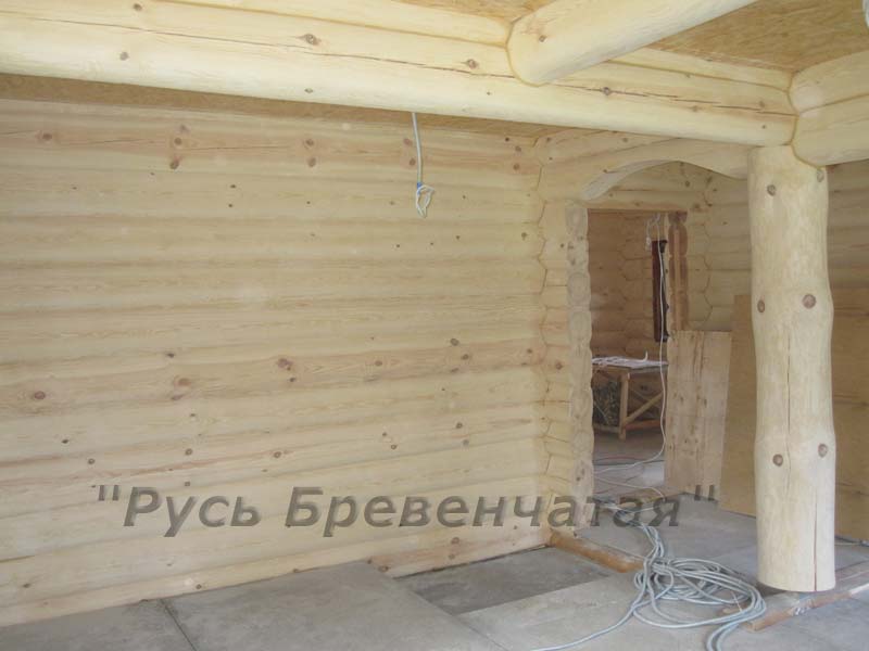 Место в гостиной, где планировалась установка камина Место в гостиной, где планировалась установка камина