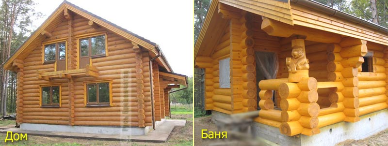 Фото рубленых деревянных дома и бани автора Фото рубленых деревянных дома и бани автора