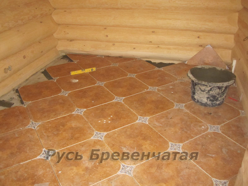 Положить плитку на пол в бане своими руками Положить плитку на пол в бане своими руками