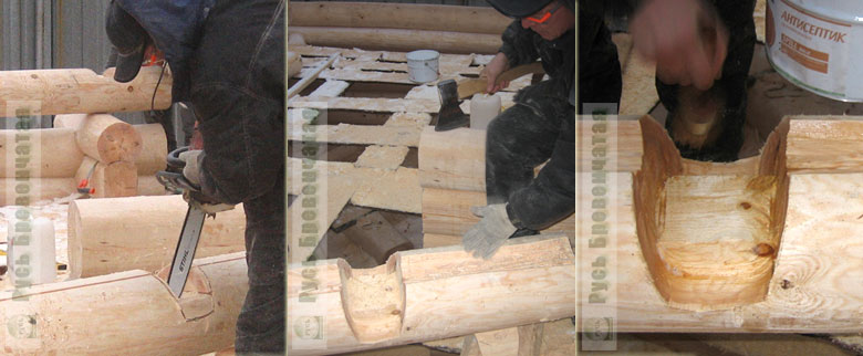 Process of creation of a dowel in the Canadian bowl